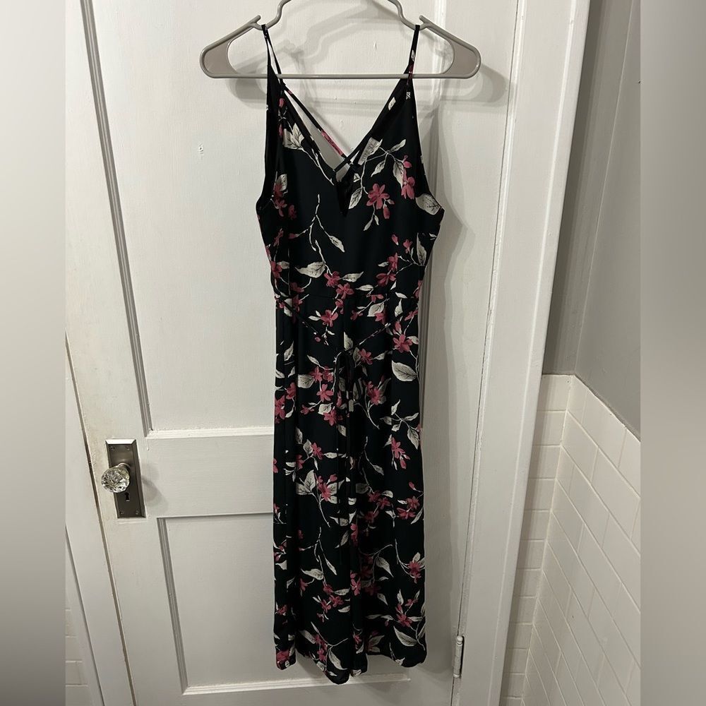 Sienna Sky Black and Pink Floral Jumpsuit